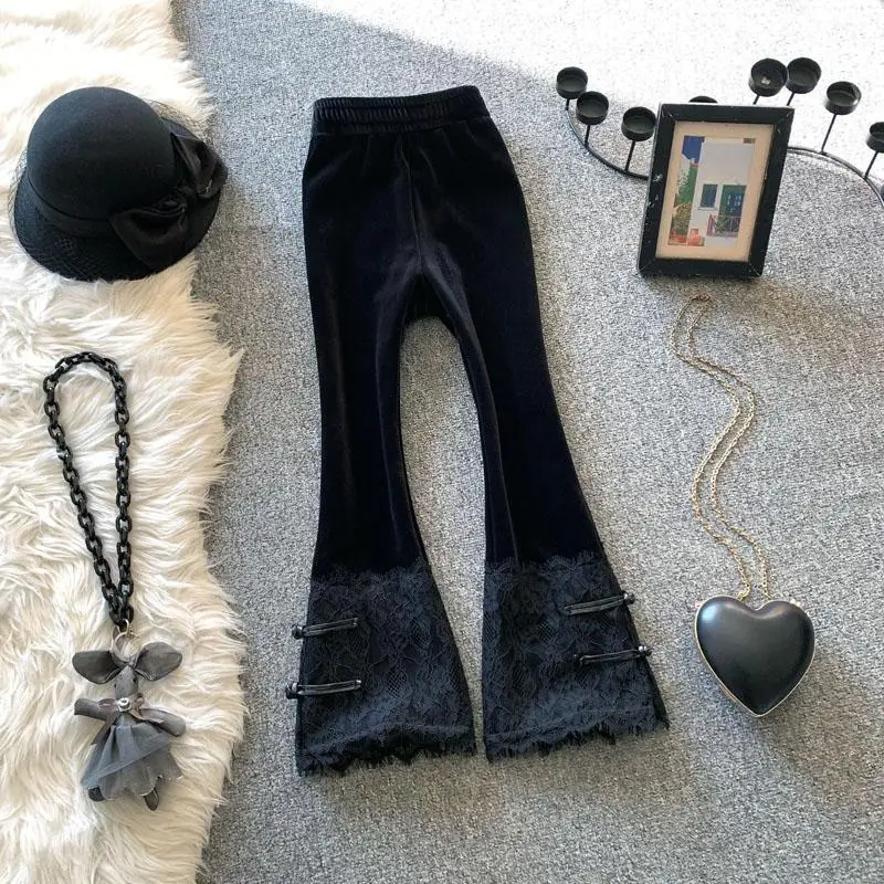 Trousers Women Sweatpants Cargo Streetwear Pantalones De Mujer Black Lace Pant Flare Y2k Vintage New Baggy Velvet
Trousers Women Sweatpants Cargo Streetwear Pantalones De Mujer Black Lace Pant Flare Y2k Vintage New Baggy Velvet