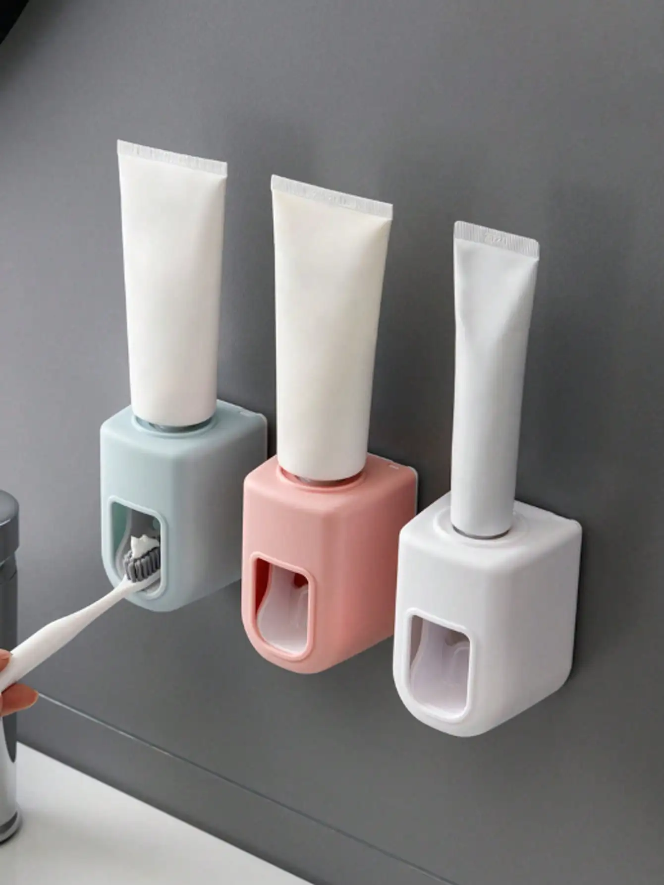 Automatic Toothpaste Squeezer Wall Mount Non-Drilling Toothpaste Dispenser For Bathroom, Minimalist Style Bathroom Storage Tool Bathroom Toilet Wall No-Drill Automatic Toothpaste Dispenser - Wall-Mounted Toothbrush Holder With Squeezer - No Power Required
Automatic Toothpaste Squeezer Wall Mount Non-Drilling Toothpaste Dispenser For Bathroom, Minimalist Style Bathroom Storage Tool Bathroom Toilet Wall No-Drill Automatic Toothpaste Dispenser - Wall-Mounted Toothbrush Holder With Squeezer - No Power Required