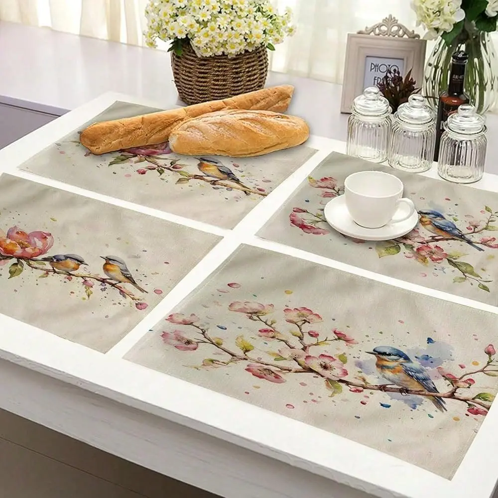 Birds Table Mats Set Of 4 Spring Pink Flowers Placemats Waterproof Heat Resistant Washable NonSlip Place Mats For Dinner Room K
Birds Table Mats Set Of 4 Spring Pink Flowers Placemats Waterproof Heat Resistant Washable NonSlip Place Mats For Dinner Room K