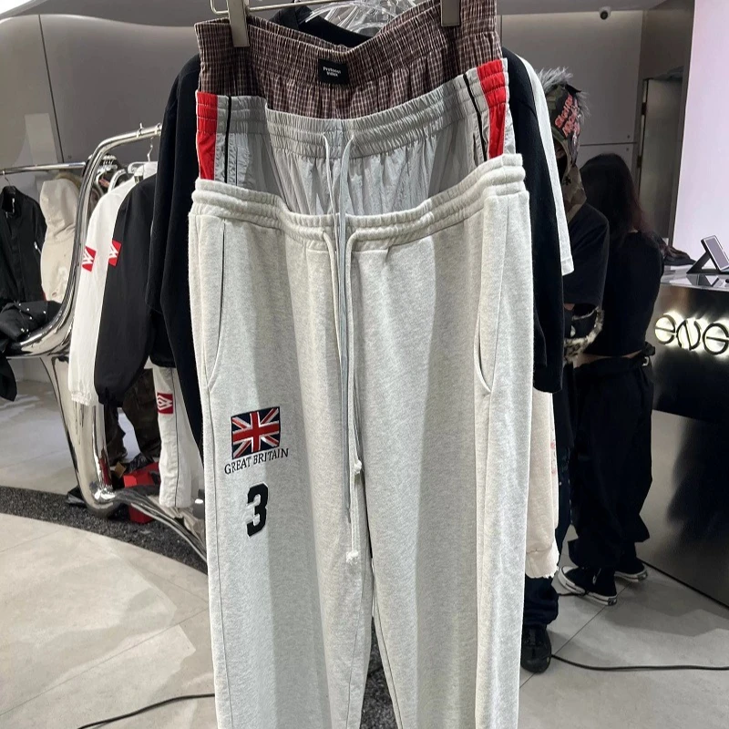 Protocol Flag Embroidered Letter Printed Sweatpants High Street Hip-hop Fake Three-layer Casual Pants
Protocol Flag Embroidered Letter Printed Sweatpants High Street Hip-hop Fake Three-layer Casual Pants