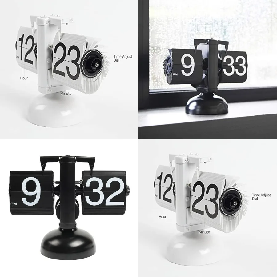 Flip Desk Clock,Retro Vintage Design Auto Flip Desk/Table Clock Large Number Battery Powered Internal Gear Operated Home Décor
Flip Desk Clock,Retro Vintage Design Auto Flip Desk/Table Clock Large Number Battery Powered Internal Gear Operated Home Décor