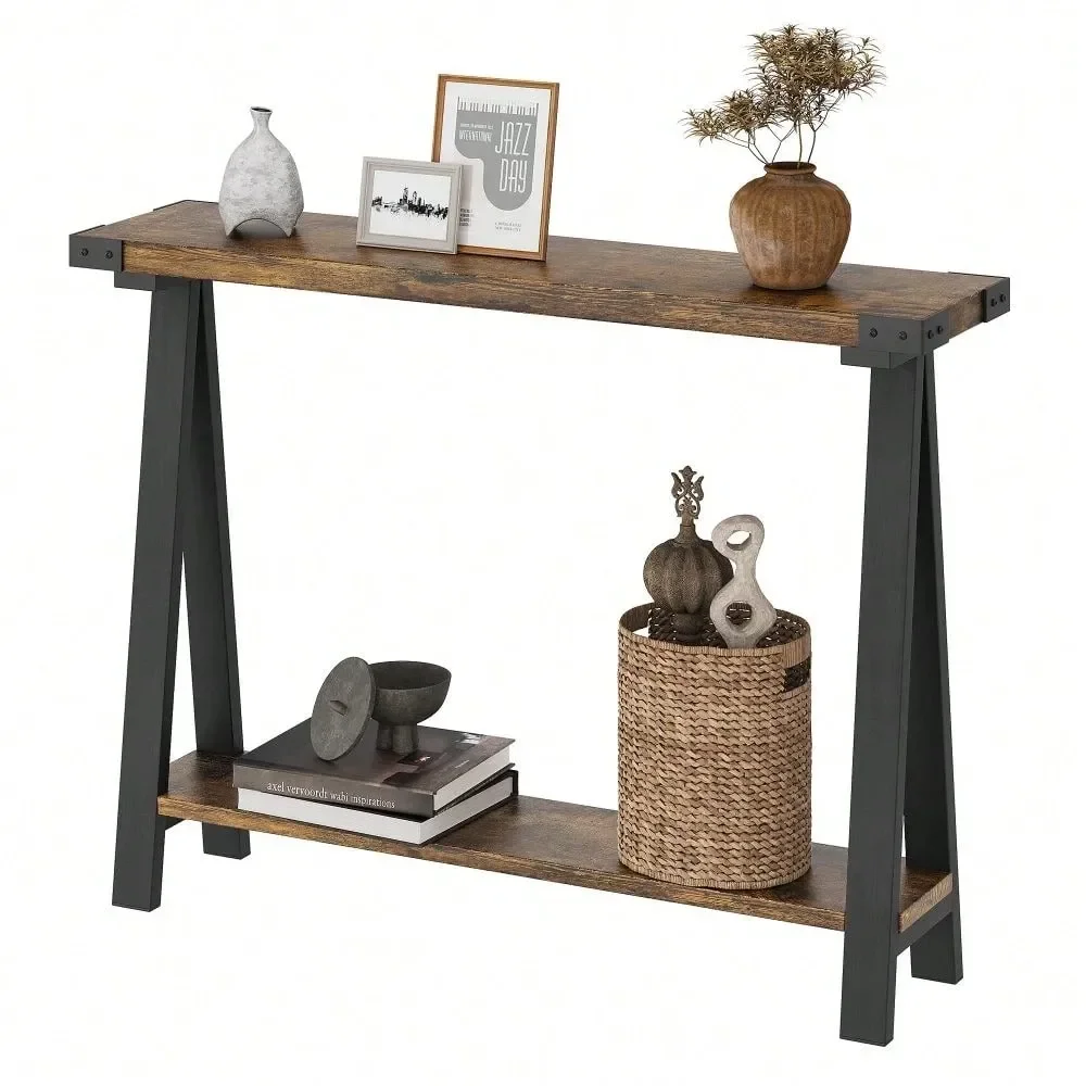 Console Table, Farmhouse Rustic Hallway Table, Wood Entryway Table 2Tier Narrow Sofa Table Behind Couch For Living Room, Entran
Console Table, Farmhouse Rustic Hallway Table, Wood Entryway Table 2Tier Narrow Sofa Table Behind Couch For Living Room, Entran