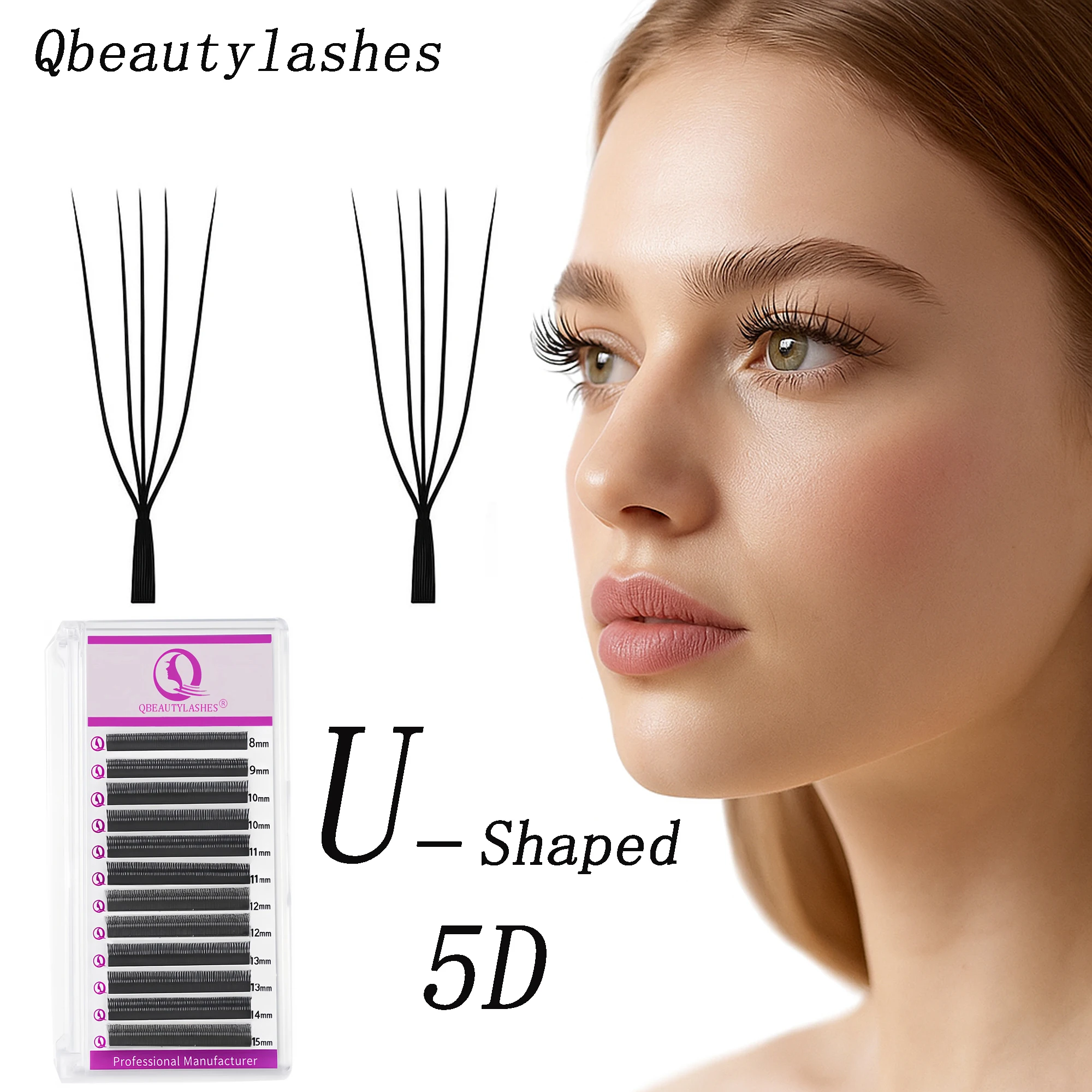 Qbeautylashes U Shaped 5D YY Eyelashes Extensions Lightweight Comfortable Quick Application Premade Fan 5D Lashes Makeup Tools
Qbeautylashes U Shaped 5D YY Eyelashes Extensions Lightweight Comfortable Quick Application Premade Fan 5D Lashes Makeup Tools