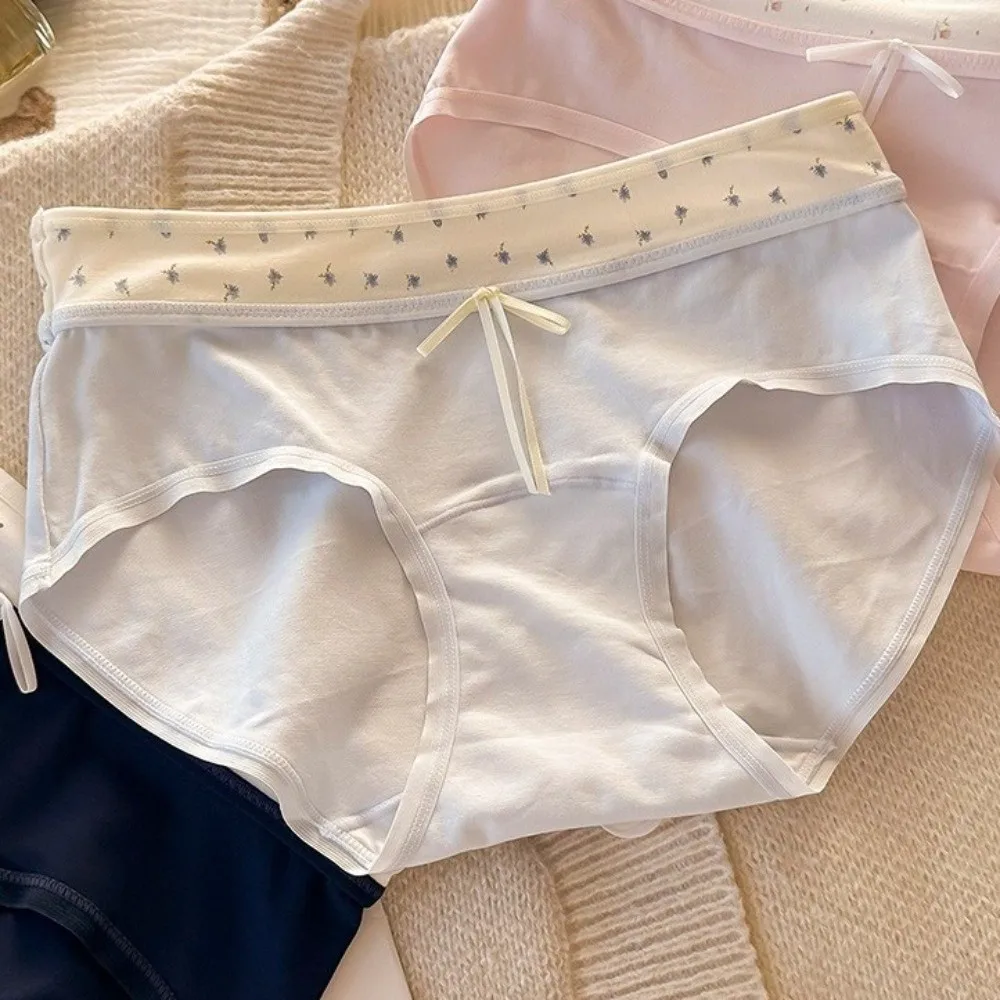 Lingerie Mid-waist Underwear for Women Large Size Bow Women's Sweet Panties Patchwork Underpants Cotton Briefs Summer
Lingerie Mid-waist Underwear for Women Large Size Bow Women's Sweet Panties Patchwork Underpants Cotton Briefs Summer