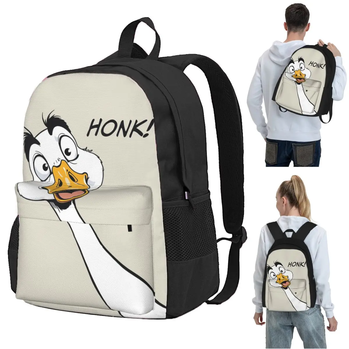 Crazy Goose Honk Cartoon Animal Humor Backpack Student BookBag Kids School Bag Laptop Shoulder Bags for Men Women
Crazy Goose Honk Cartoon Animal Humor Backpack Student BookBag Kids School Bag Laptop Shoulder Bags for Men Women