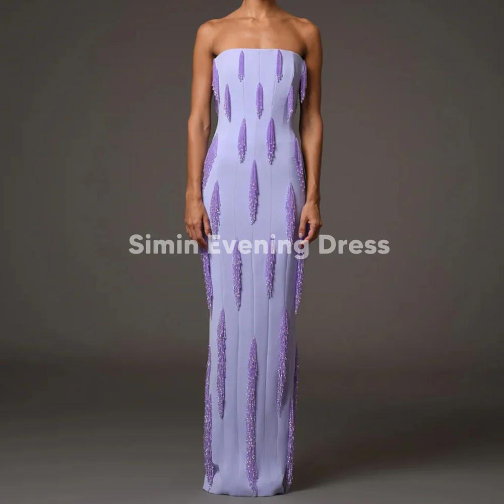 Simin Women's Crepe Strapless Beaded Luxury Dubai Evening Dress With Sleeveless Floor-Length Formal Elegant Party Dresses 2025
Simin Women's Crepe Strapless Beaded Luxury Dubai Evening Dress With Sleeveless Floor-Length Formal Elegant Party Dresses 2025