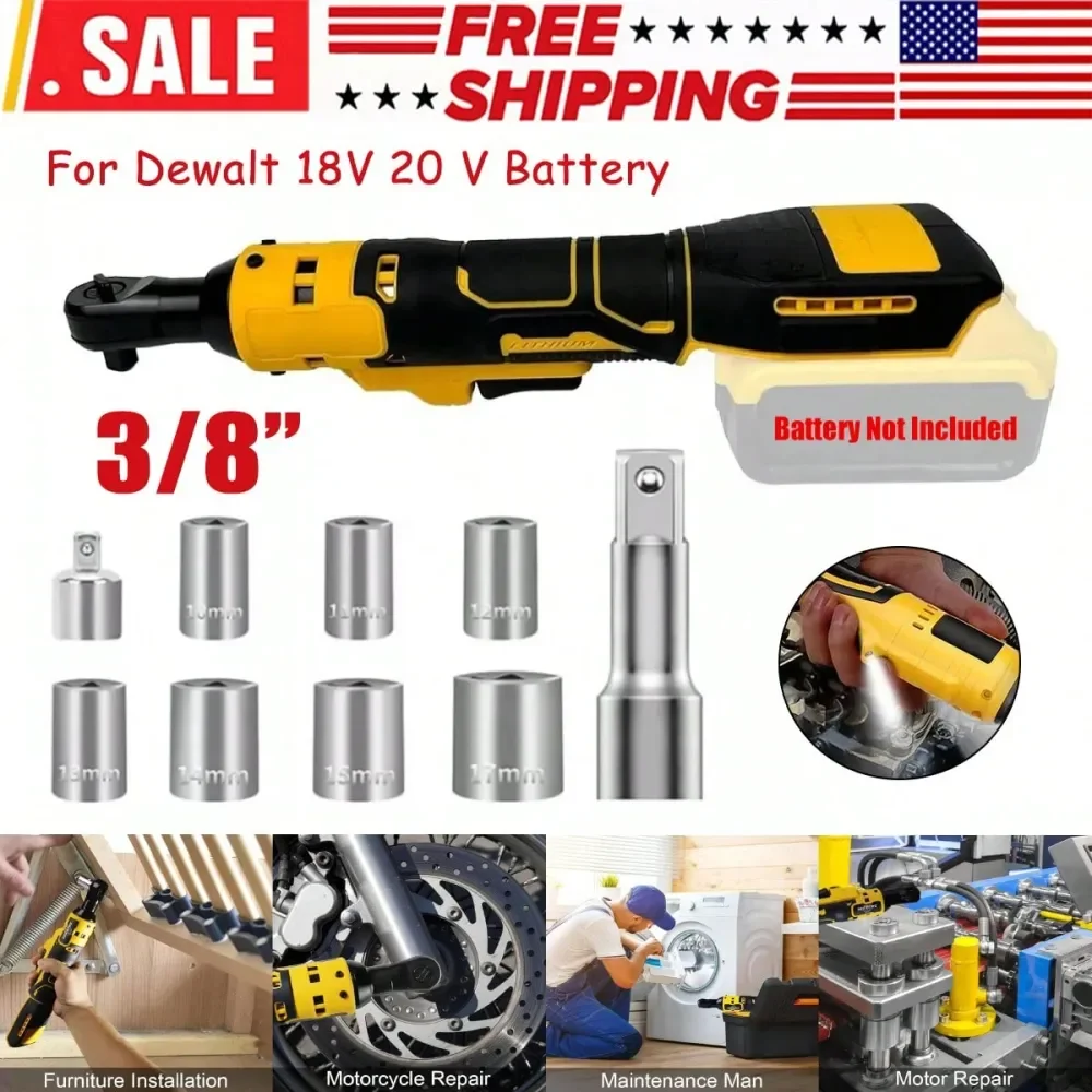 Ratchet Wrench 3 8 , Electric Ratchet Wrench Compatible With DEWALT 20V MAX Battery, 45FtLbs 320RPM With Variable Speed, 3 8 To
Ratchet Wrench 3 8 , Electric Ratchet Wrench Compatible With DEWALT 20V MAX Battery, 45FtLbs 320RPM With Variable Speed, 3 8 To
