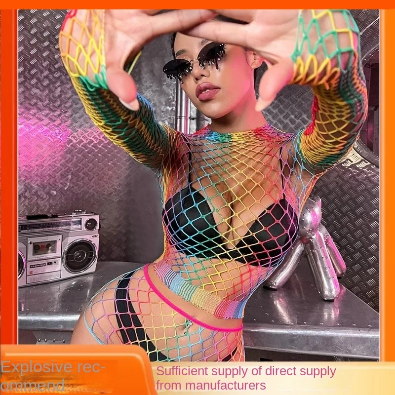 Colorful Beach Bikini Coat Sexy Lingerie High Neck Fishing Net Tight Bodysuit Women Sexy Lingerie Plus Size Lingerie See Through
Colorful Beach Bikini Coat Sexy Lingerie High Neck Fishing Net Tight Bodysuit Women Sexy Lingerie Plus Size Lingerie See Through