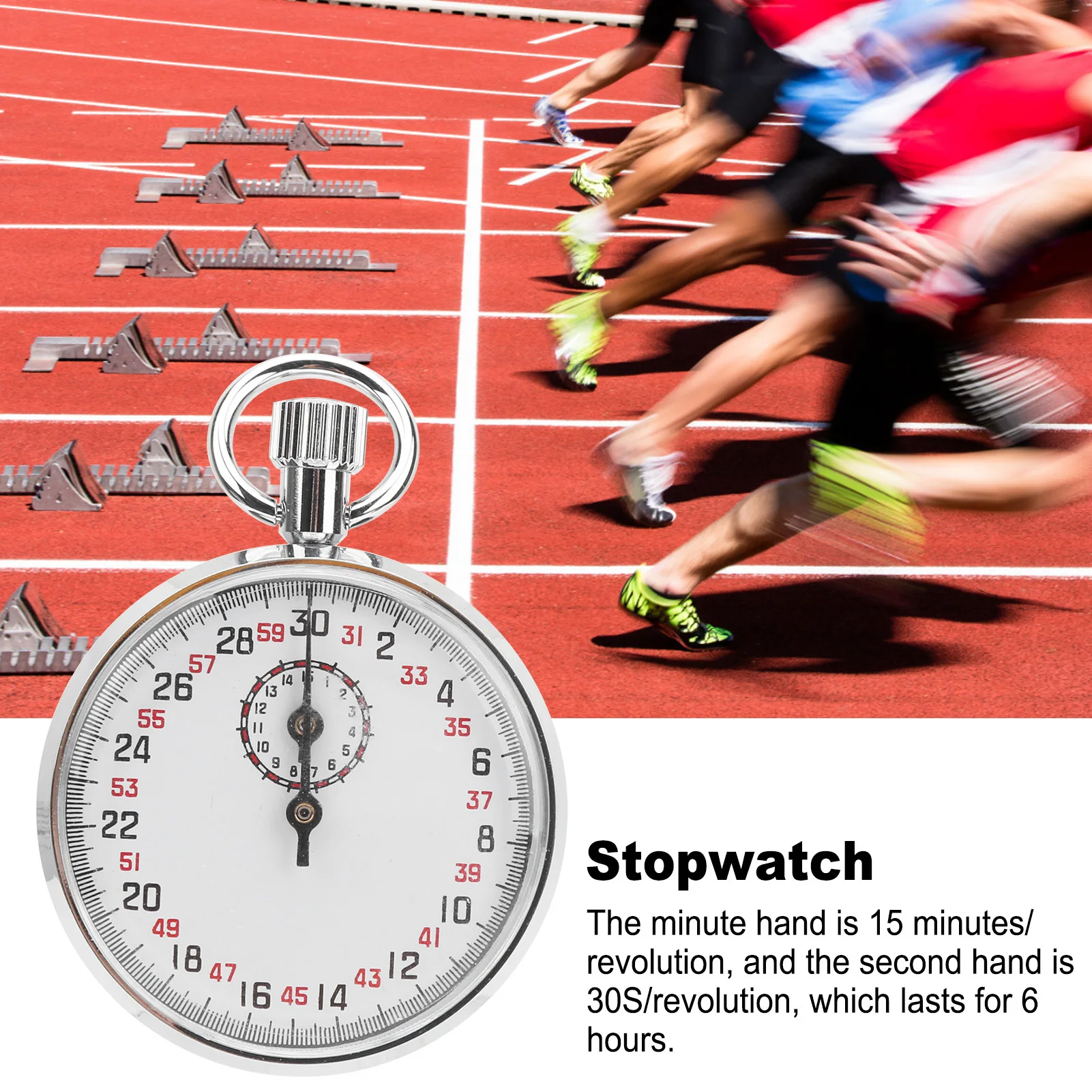Stopwatch, Mechanical Stopwatch Round Sports Chronograph Running Timer Physics Teaching Equipment
Stopwatch, Mechanical Stopwatch Round Sports Chronograph Running Timer Physics Teaching Equipment