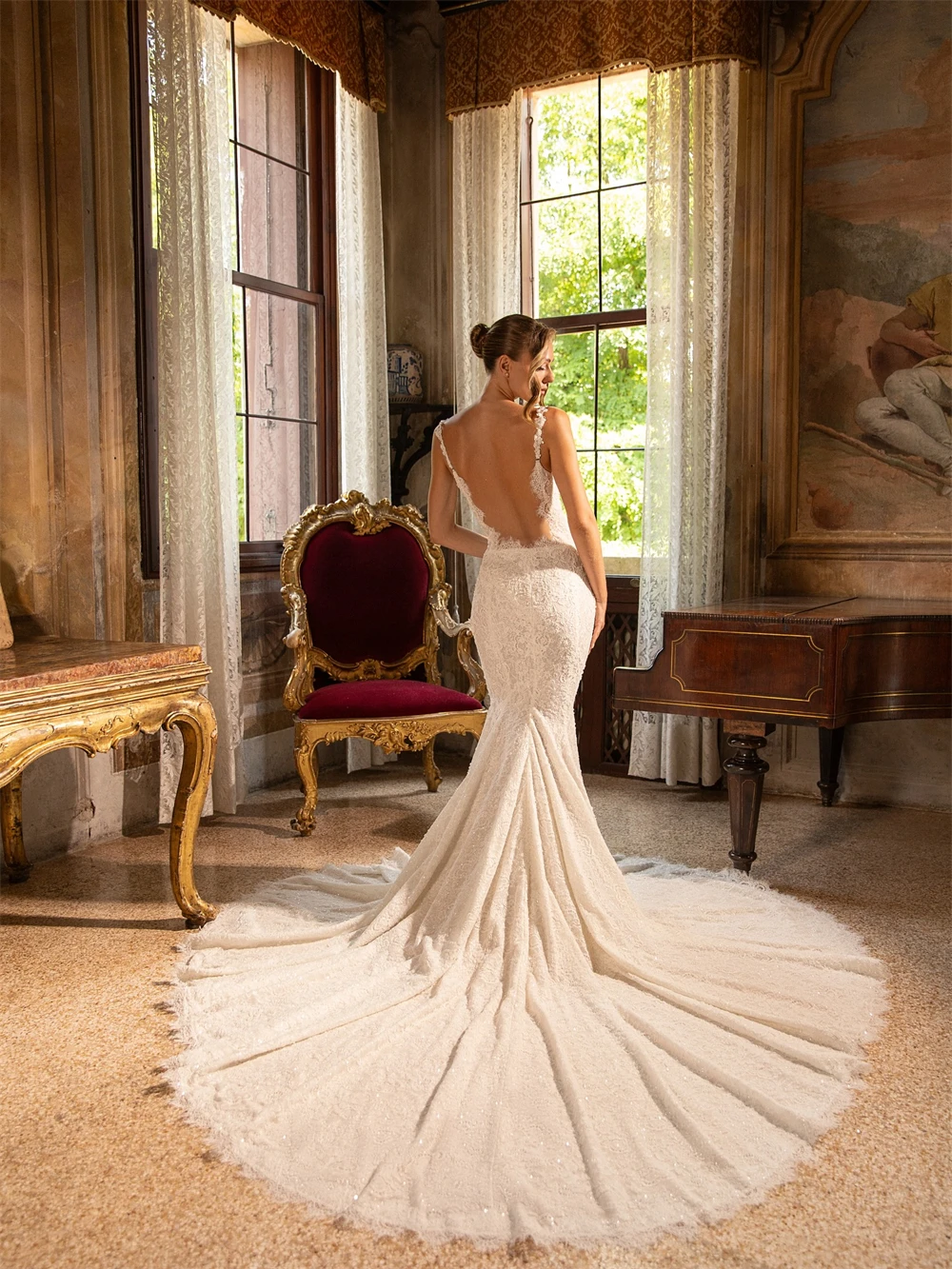 Customized Boho White Lace Wedding Dress Formal Sweetheart Sleeveless Bridal Gowns Soft Mermaid Court Train Vestido De Novia
Customized Boho White Lace Wedding Dress Formal Sweetheart Sleeveless Bridal Gowns Soft Mermaid Court Train Vestido De Novia