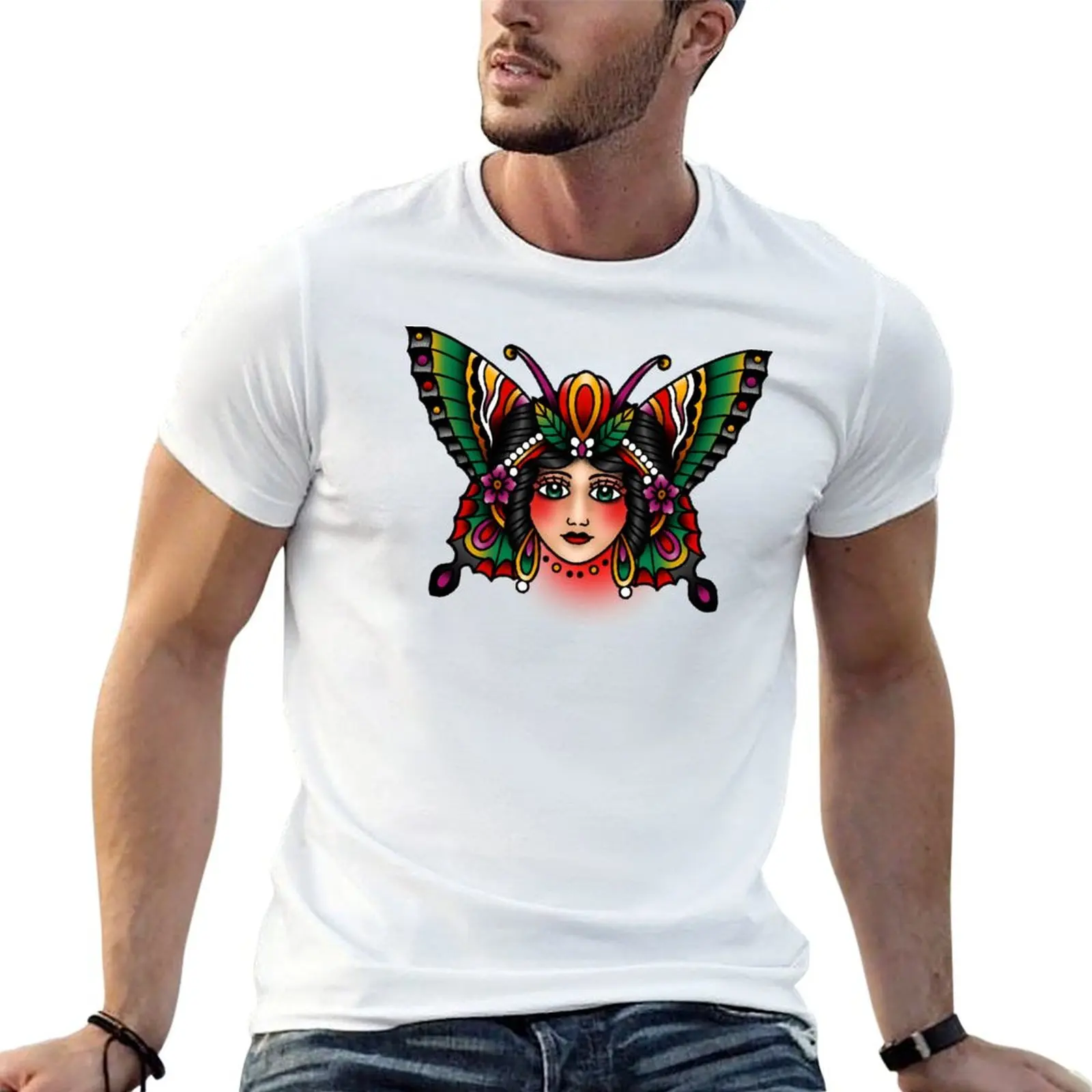 Traditional Butterfly Tattoo Style Pretty Face T-Shirt t shirt men 100% cotton luxury brand t shirt man cotton T-Shirt
Traditional Butterfly Tattoo Style Pretty Face T-Shirt t shirt men 100% cotton luxury brand t shirt man cotton T-Shirt
