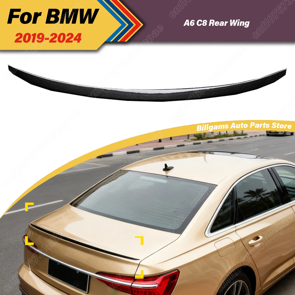 For Audi A6 C8 2019 2020 2021 2022 2023 2024 Automobile Rear Middle Spoiler Board Tail Fixed Wing Decoration Accessories Kit
For Audi A6 C8 2019 2020 2021 2022 2023 2024 Automobile Rear Middle Spoiler Board Tail Fixed Wing Decoration Accessories Kit