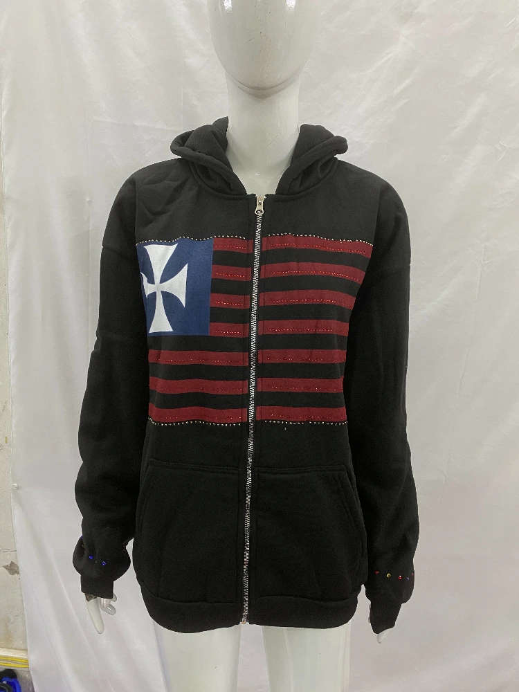 Loose Hooded Hip-Hop Cardigan Sweatshirt 2025 New Graphic Letter Print with Pocket Personalized Trend for Casual Wear
Loose Hooded Hip-Hop Cardigan Sweatshirt 2025 New Graphic Letter Print with Pocket Personalized Trend for Casual Wear