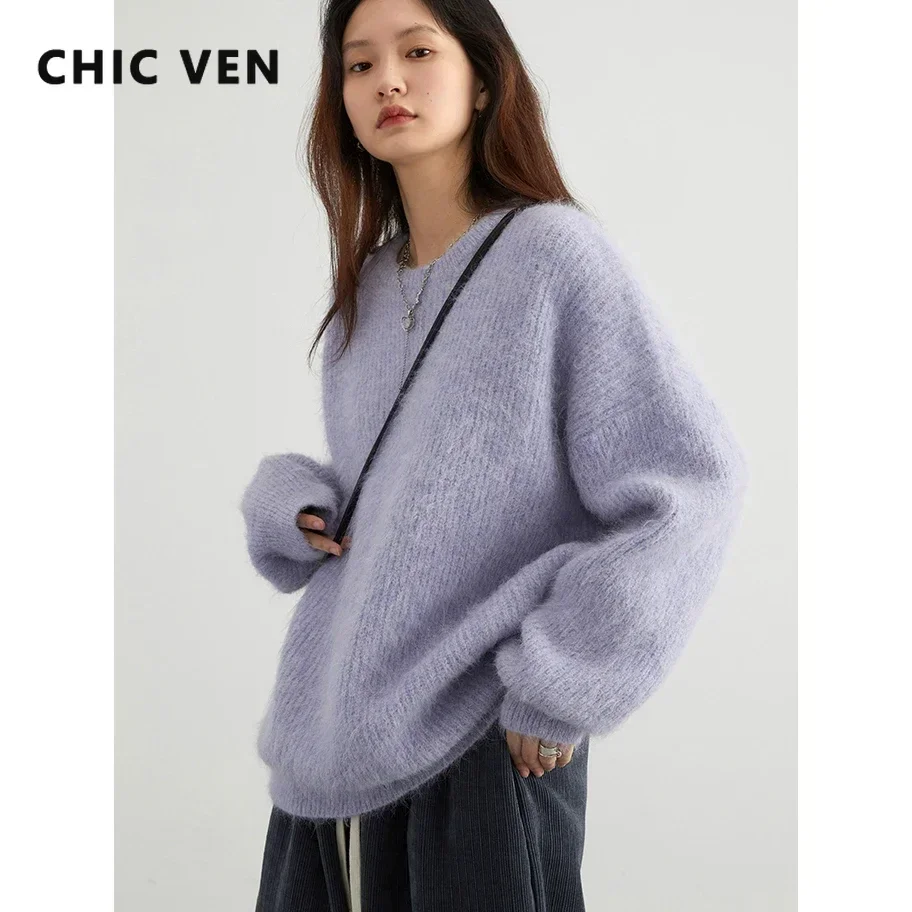 CHIC VEN Women Sweater Long Sleeve Pullover Solid Loose O Neck Soft Alpaca Female Tops Woman Knitwear Jumpers Spring Autumn 2024
CHIC VEN Women Sweater Long Sleeve Pullover Solid Loose O Neck Soft Alpaca Female Tops Woman Knitwear Jumpers Spring Autumn 2024