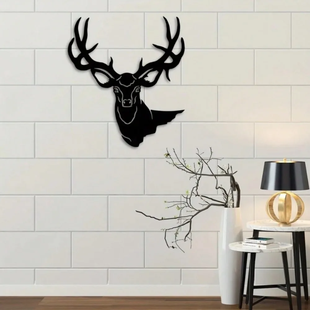 Metal Deer Head Wall Art 3D Christmas Decor for Home Living Room Office Bedroom Hanging
Metal Deer Head Wall Art 3D Christmas Decor for Home Living Room Office Bedroom Hanging