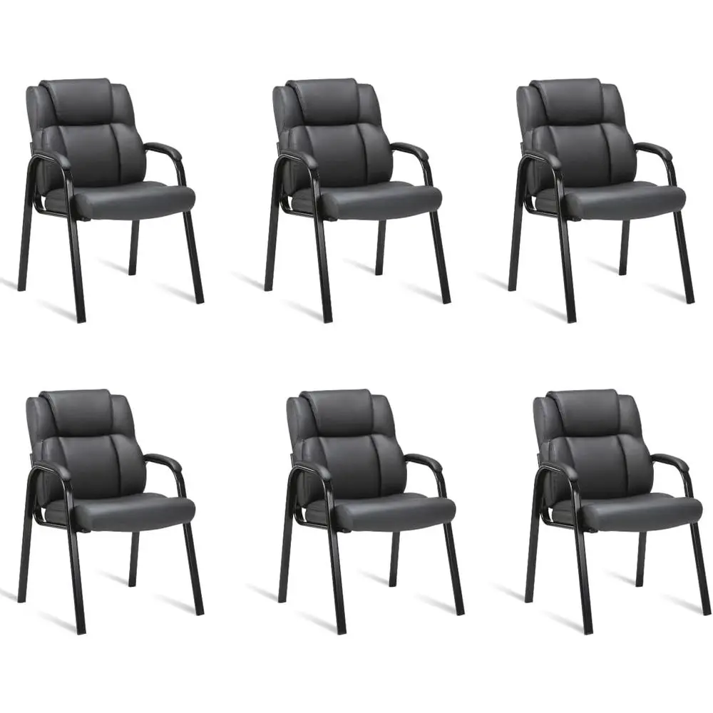 Padded Arm Executive Leather Chairs for Conference, Lobby, Boardroom, Waiting & Dining Rooms, Black Set of 6
Padded Arm Executive Leather Chairs for Conference, Lobby, Boardroom, Waiting & Dining Rooms, Black Set of 6