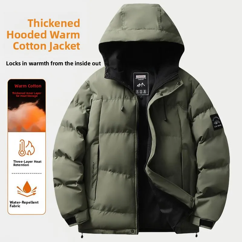 High Quality Winter New Men's Thickened Cotton Jacket Hooded Downproof Youth Casual Long Style Fashionable Cold Resistance
High Quality Winter New Men's Thickened Cotton Jacket Hooded Downproof Youth Casual Long Style Fashionable Cold Resistance