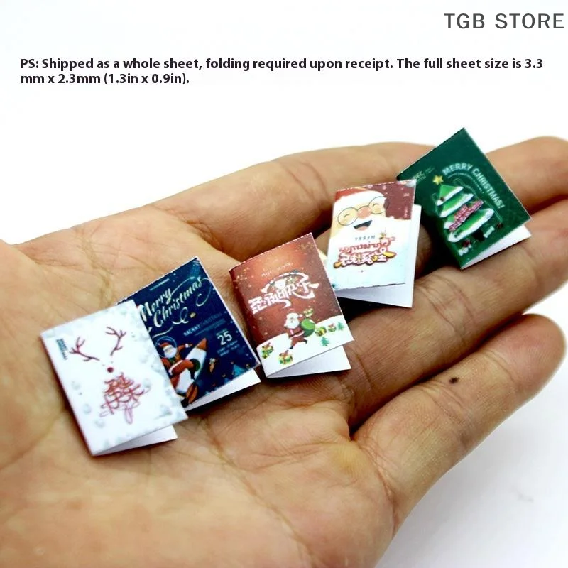 5Pcs Miniature Mini Christmas Card Model Magazine Doll Toy Kit 1: 12 Dollhouse Furniture Accessories
5Pcs Miniature Mini Christmas Card Model Magazine Doll Toy Kit 1: 12 Dollhouse Furniture Accessories