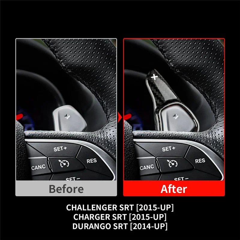Carbon Fiber Steering Wheel Paddle Shifter Extensions Cover Trim For Dodge Challenger SRT Charger SRT Durango SRT-X67A
Carbon Fiber Steering Wheel Paddle Shifter Extensions Cover Trim For Dodge Challenger SRT Charger SRT Durango SRT-X67A