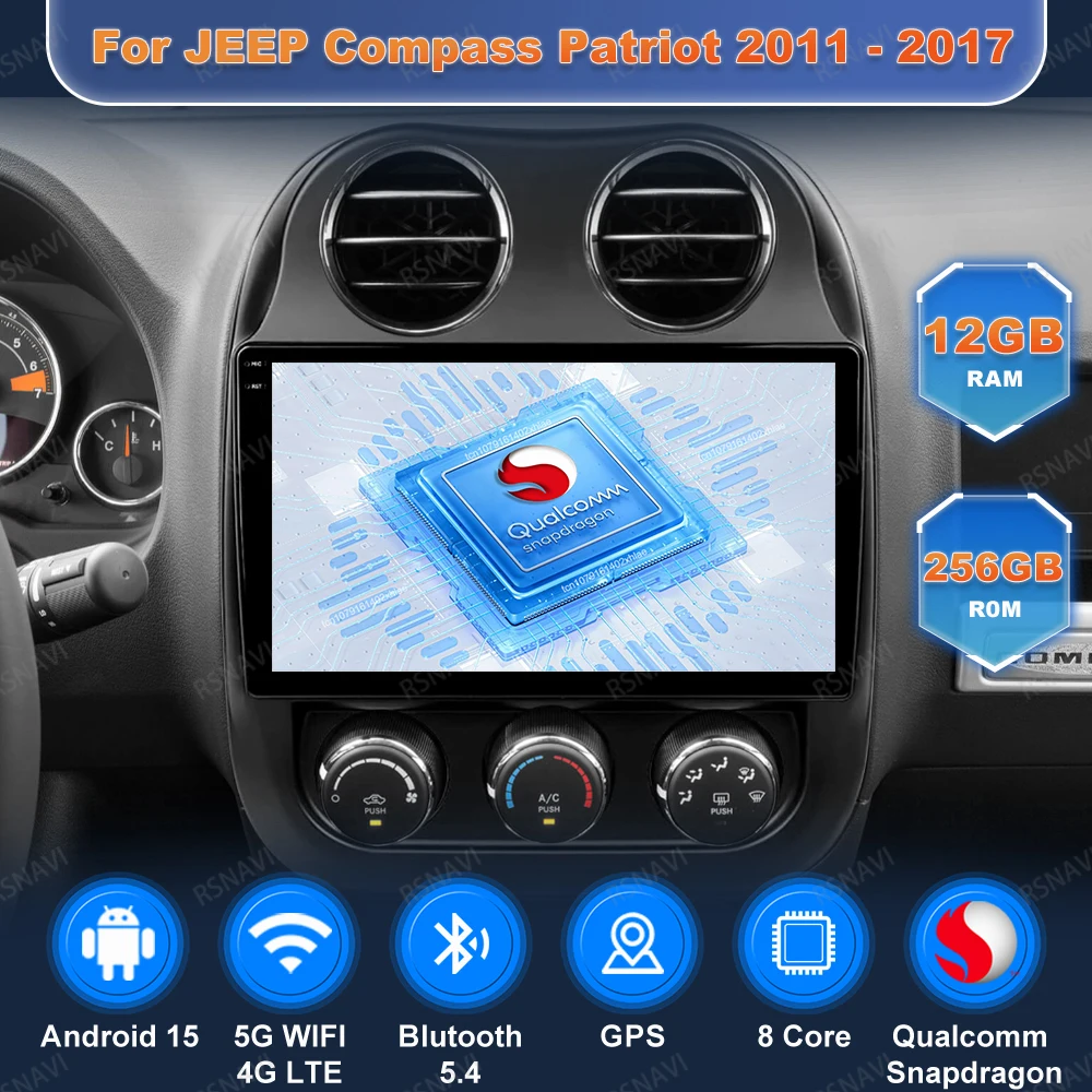 Car Radio Andoird 15 For JEEP Compass Patriot 2011 - 2017 DSP Navigation BT Multimedia GPS Head Unit Autoradio Viedo Player DVD
Car Radio Andoird 15 For JEEP Compass Patriot 2011 - 2017 DSP Navigation BT Multimedia GPS Head Unit Autoradio Viedo Player DVD