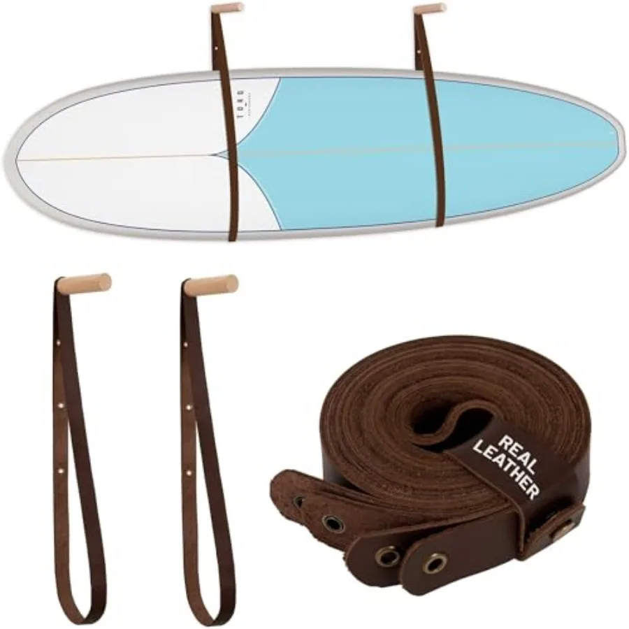 Surfboard Wall Mount - Surf Board Wall Hangers, Surfboard Hanger, Beautiful Sustainable Wood and Leather Rack, Perfect to Displ
Surfboard Wall Mount - Surf Board Wall Hangers, Surfboard Hanger, Beautiful Sustainable Wood and Leather Rack, Perfect to Displ
