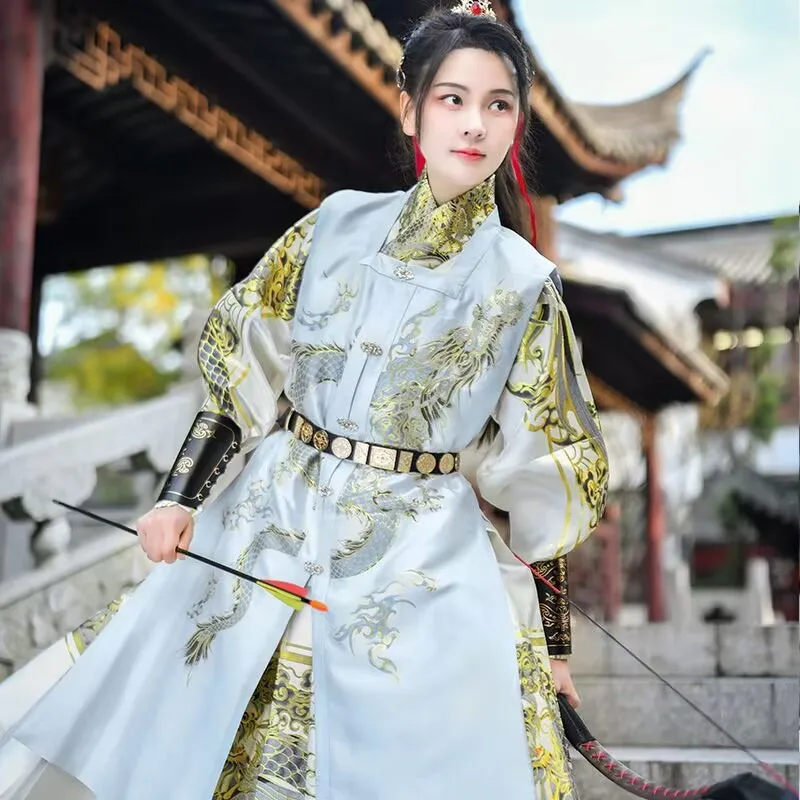 Hanfu Armor Men&Women Ancient Chinese Armour Gown Couples Archer Cosplay Costume Black Beige Hanfu Sets For Men&Women Plus Size
Hanfu Armor Men&Women Ancient Chinese Armour Gown Couples Archer Cosplay Costume Black Beige Hanfu Sets For Men&Women Plus Size