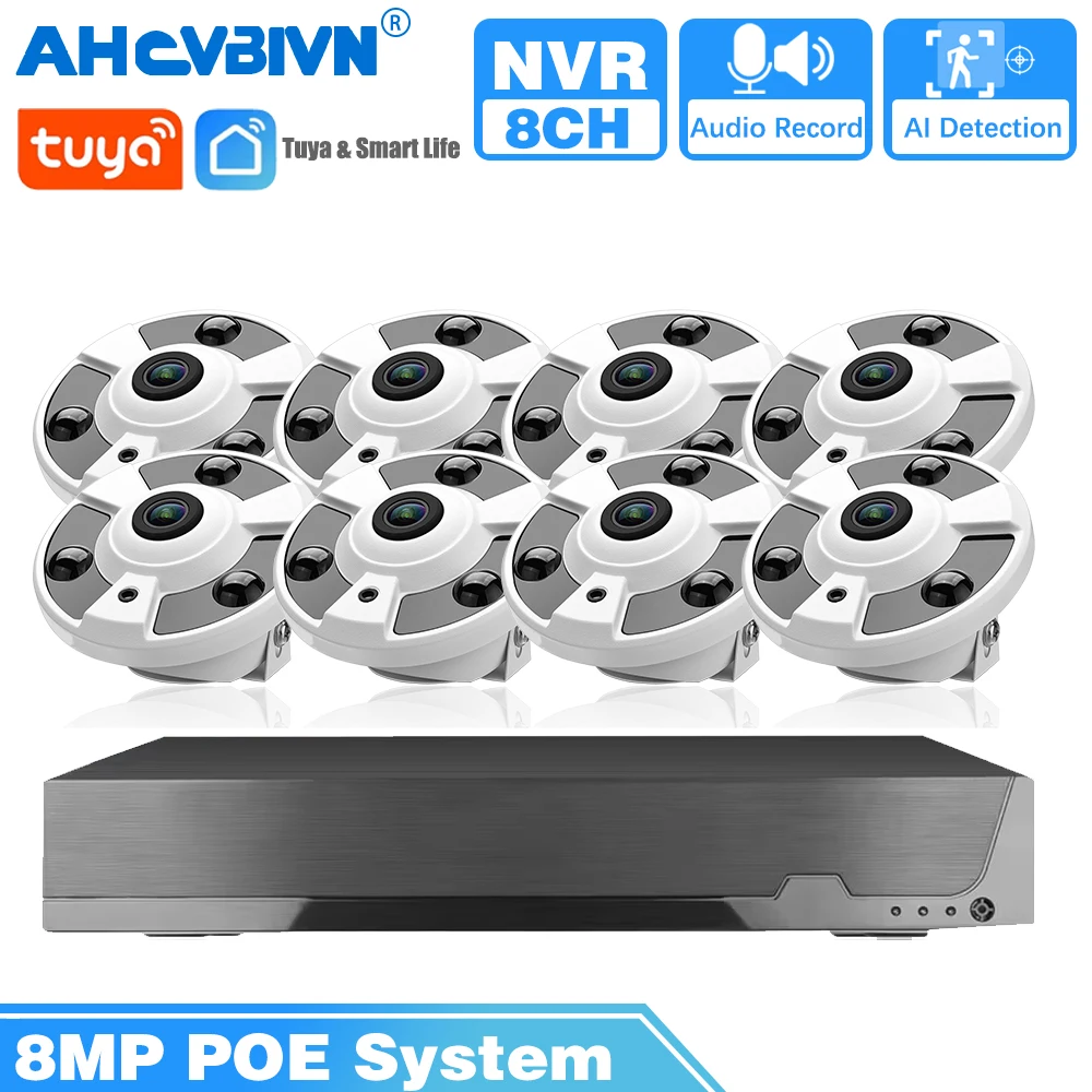 Умная система видеонаблюдения 4K Ultra HD POE 8-канальный сетевой видеорегистратор H.265 с камерой безопасности 4K Комплект видеонаблюдения Запись звука 8-мегапиксельная IP-камера Tuya
Умная система видеонаблюдения 4K Ultra HD POE 8-канальный сетевой видеорегистратор H.265 с камерой безопасности 4K Комплект видеонаблюдения Запись звука 8-мегапиксельная IP-камера Tuya