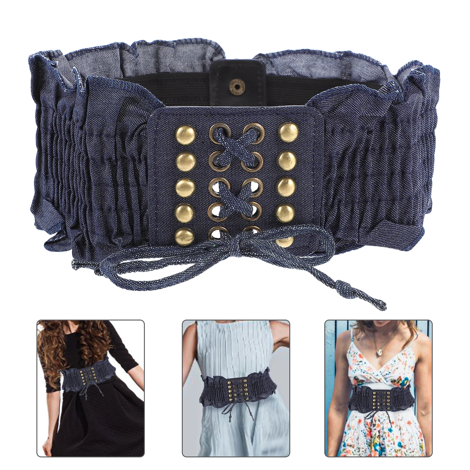 1Pcs Elastic Denim Macrame Waist Girdle Fashion Waistband Adjustable for Banquets Parties Elastic Girdle Macrame Waistband
1Pcs Elastic Denim Macrame Waist Girdle Fashion Waistband Adjustable for Banquets Parties Elastic Girdle Macrame Waistband