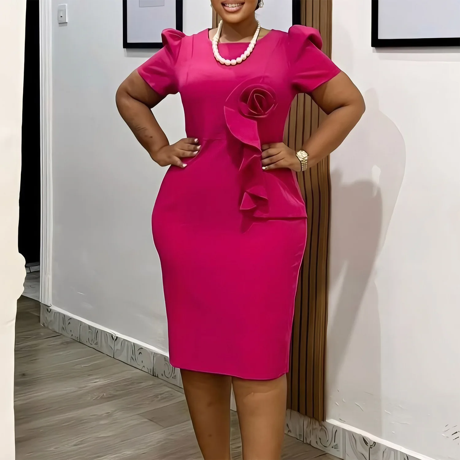 Dress Dresses Women Spring Summer Elegant Pencil Sheath Ruffle Short Sleeve African Bodycon Sundress
Dress Dresses Women Spring Summer Elegant Pencil Sheath Ruffle Short Sleeve African Bodycon Sundress