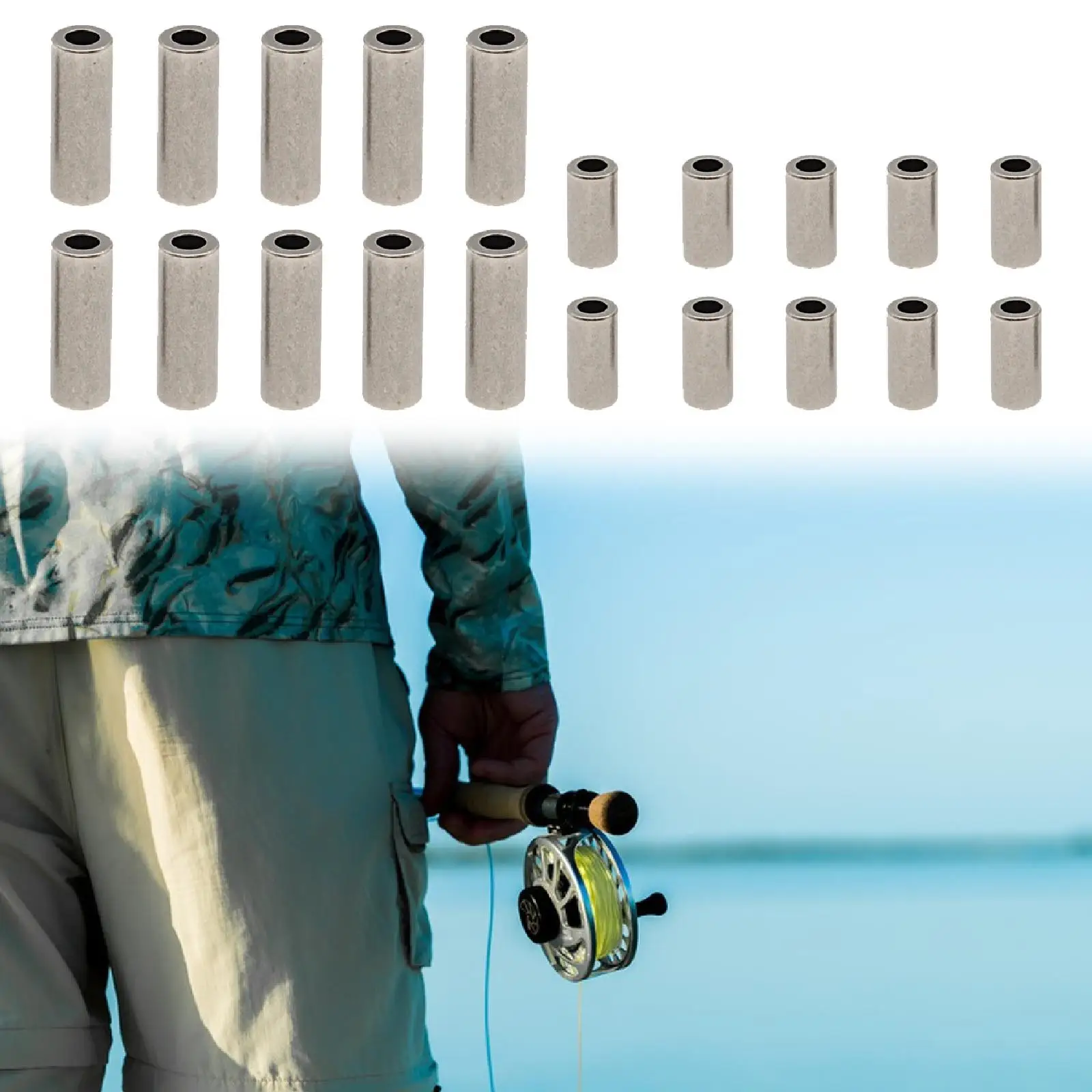 20Pcs Fishing Crimp Sleeves Easy Installation Versatile Use Crimping Tool Accessories Connector Rigs Brass Copper Single Barrel
20Pcs Fishing Crimp Sleeves Easy Installation Versatile Use Crimping Tool Accessories Connector Rigs Brass Copper Single Barrel