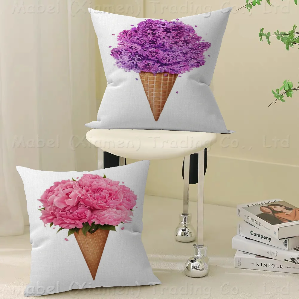 Ice Cream With Peonies Art Pillow Covers Cartoon Sofa Decorative Home Double-sided Printing Short Plush Cute Cushion Cover
Ice Cream With Peonies Art Pillow Covers Cartoon Sofa Decorative Home Double-sided Printing Short Plush Cute Cushion Cover