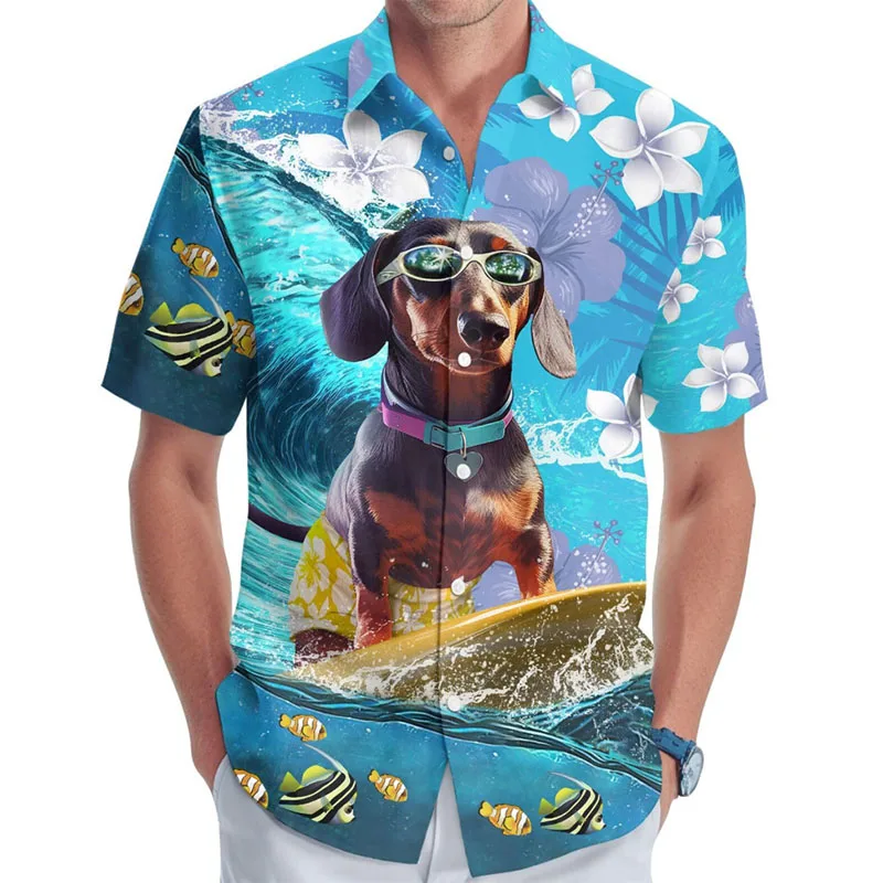 Funny Dog Surfing 3D Print Hawaiian Shirts Men Women Casual Short Sleeves Shirt Streetwear Oversized Blouse Man Tops Clothing
Funny Dog Surfing 3D Print Hawaiian Shirts Men Women Casual Short Sleeves Shirt Streetwear Oversized Blouse Man Tops Clothing