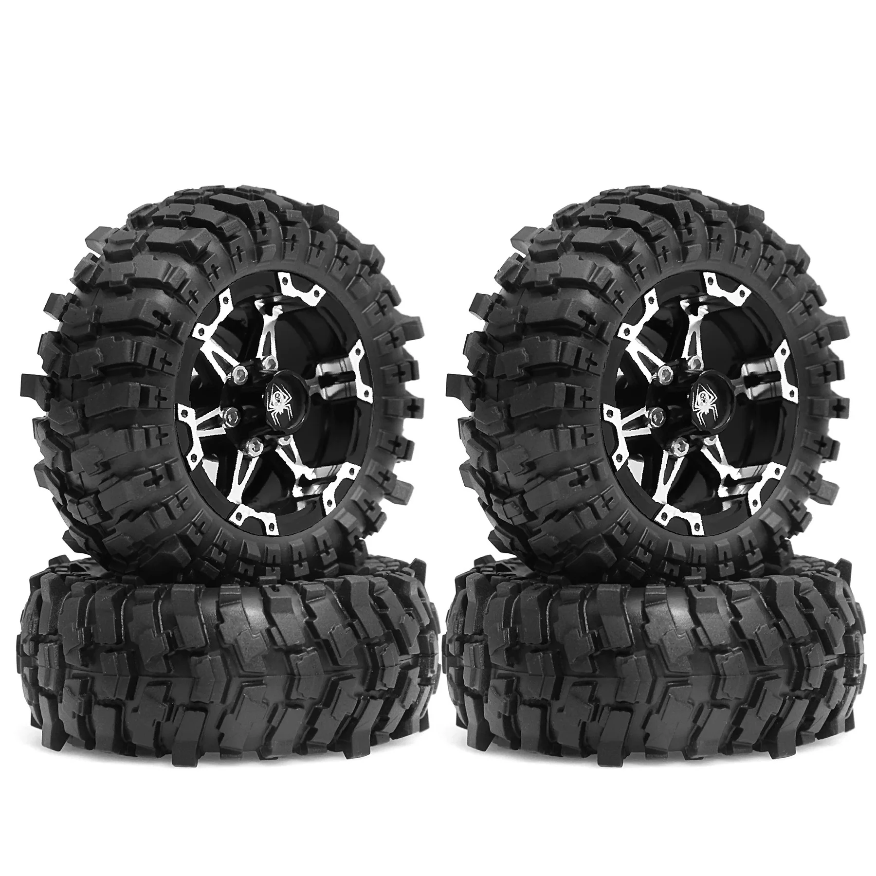 1.9 Inch Beadlock Wheels & Tires Set for TRX4 SCX10 II TRX6 D90, 12mm Hex RC Crawler Rims Black, Compatible with AXI03007
1.9 Inch Beadlock Wheels & Tires Set for TRX4 SCX10 II TRX6 D90, 12mm Hex RC Crawler Rims Black, Compatible with AXI03007