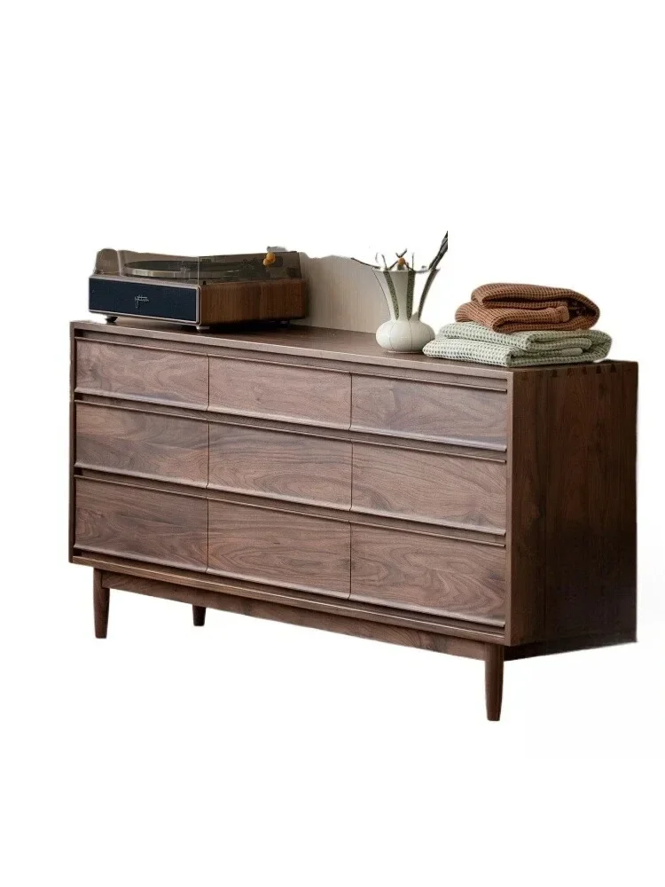 Solid wood chest, black walnut nine chest, chest of drawers, bedroom, bedside cabinet, retro storage, walnut six chest cabinet
Solid wood chest, black walnut nine chest, chest of drawers, bedroom, bedside cabinet, retro storage, walnut six chest cabinet