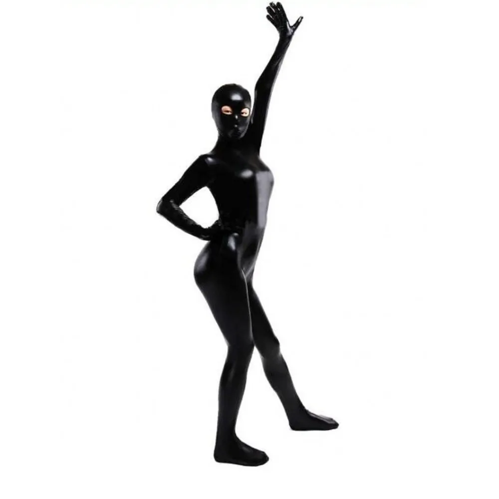 Women black sexy Full Body Shiny PVC Faux Leather Suit Open Eyes hole Fancy Dress Zentai Suit
Women black sexy Full Body Shiny PVC Faux Leather Suit Open Eyes hole Fancy Dress Zentai Suit