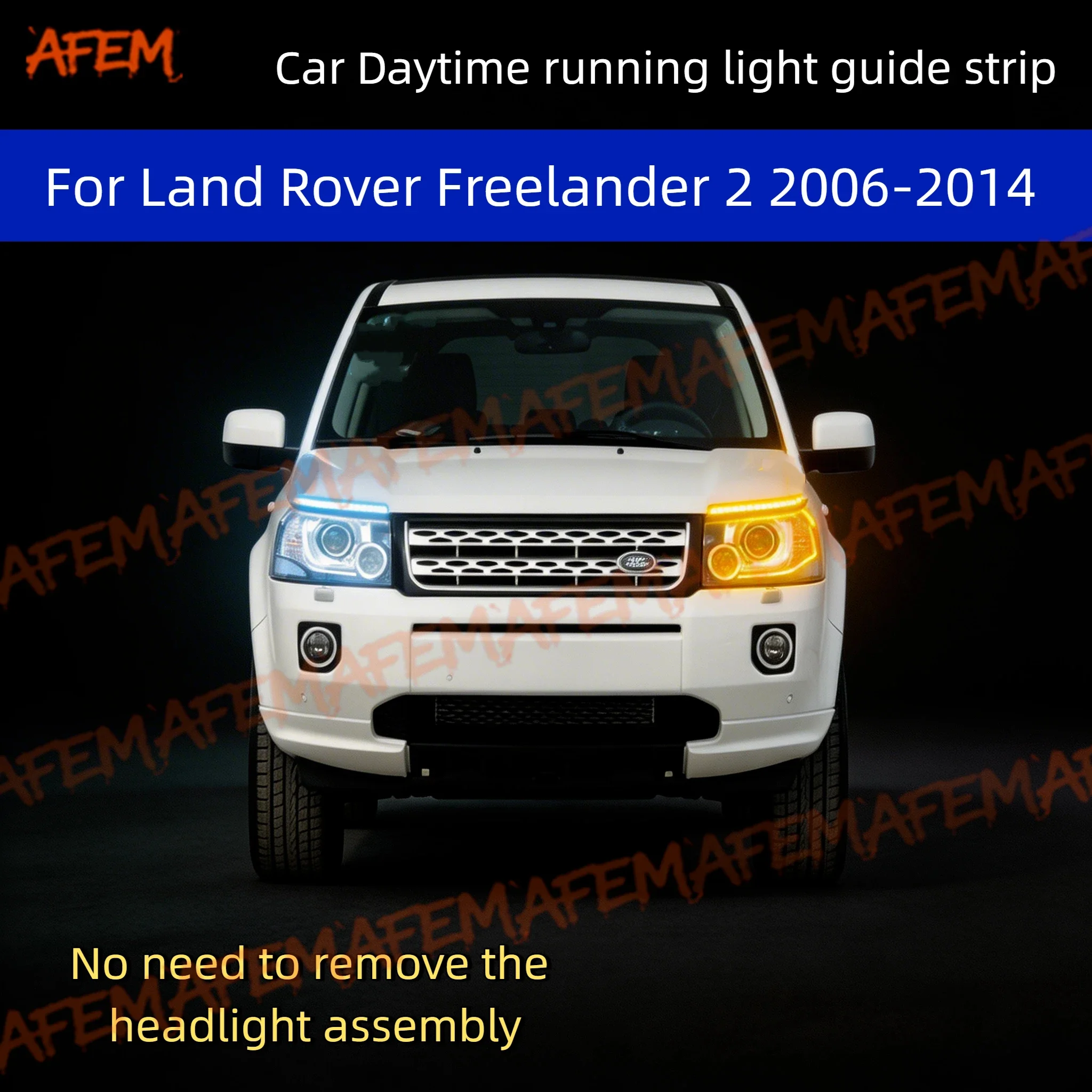 Car DRL Daytime Running Light Start Scan Style Sequential Flowing Turn Signal Light Ultra-Thin For Land Rover Freelander 2 06-14
Car DRL Daytime Running Light Start Scan Style Sequential Flowing Turn Signal Light Ultra-Thin For Land Rover Freelander 2 06-14