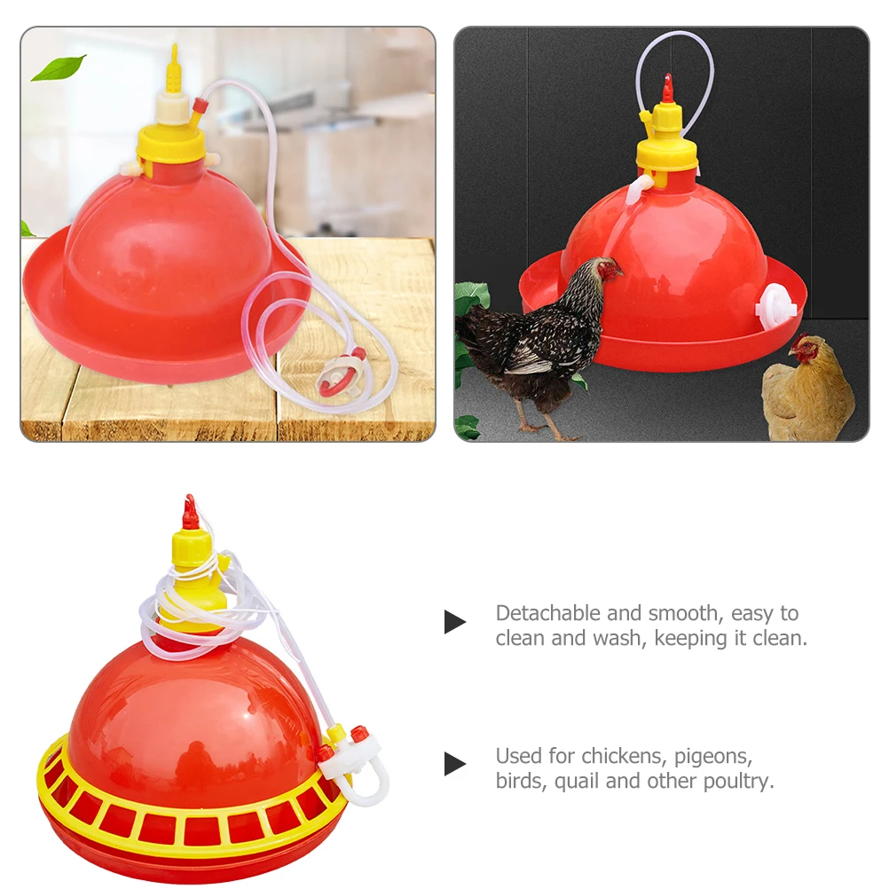 Automatic Water Feeder for Poultry Chickens Ducks Geese Small Size Random Color Detachable Easy Clean Reusable Plastic Container
Automatic Water Feeder for Poultry Chickens Ducks Geese Small Size Random Color Detachable Easy Clean Reusable Plastic Container