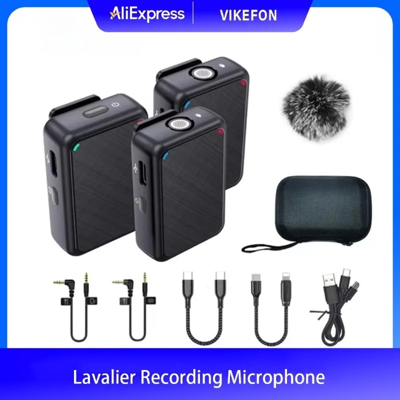 Wireless Lavalier Recording Microphone Dual Channel Lapel Mic System with 98ft For Smartphone DSLR Camera DV Vlog YouTube Live
Wireless Lavalier Recording Microphone Dual Channel Lapel Mic System with 98ft For Smartphone DSLR Camera DV Vlog YouTube Live