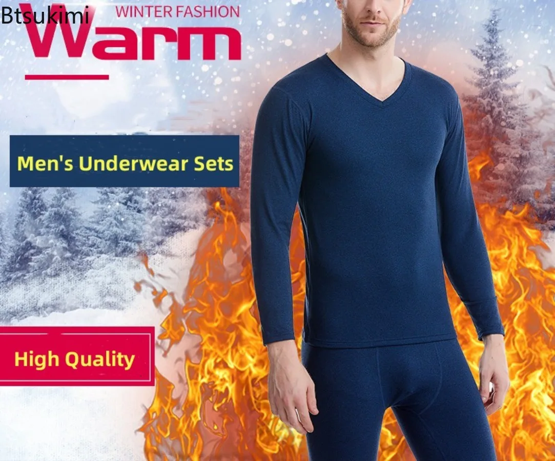 Winter Thermal Underwears Long Johns Sets Men's Keep Warm Tops and Pants 2 Piece Sets Soft Comfortable Thickened Underwear Suits
Winter Thermal Underwears Long Johns Sets Men's Keep Warm Tops and Pants 2 Piece Sets Soft Comfortable Thickened Underwear Suits