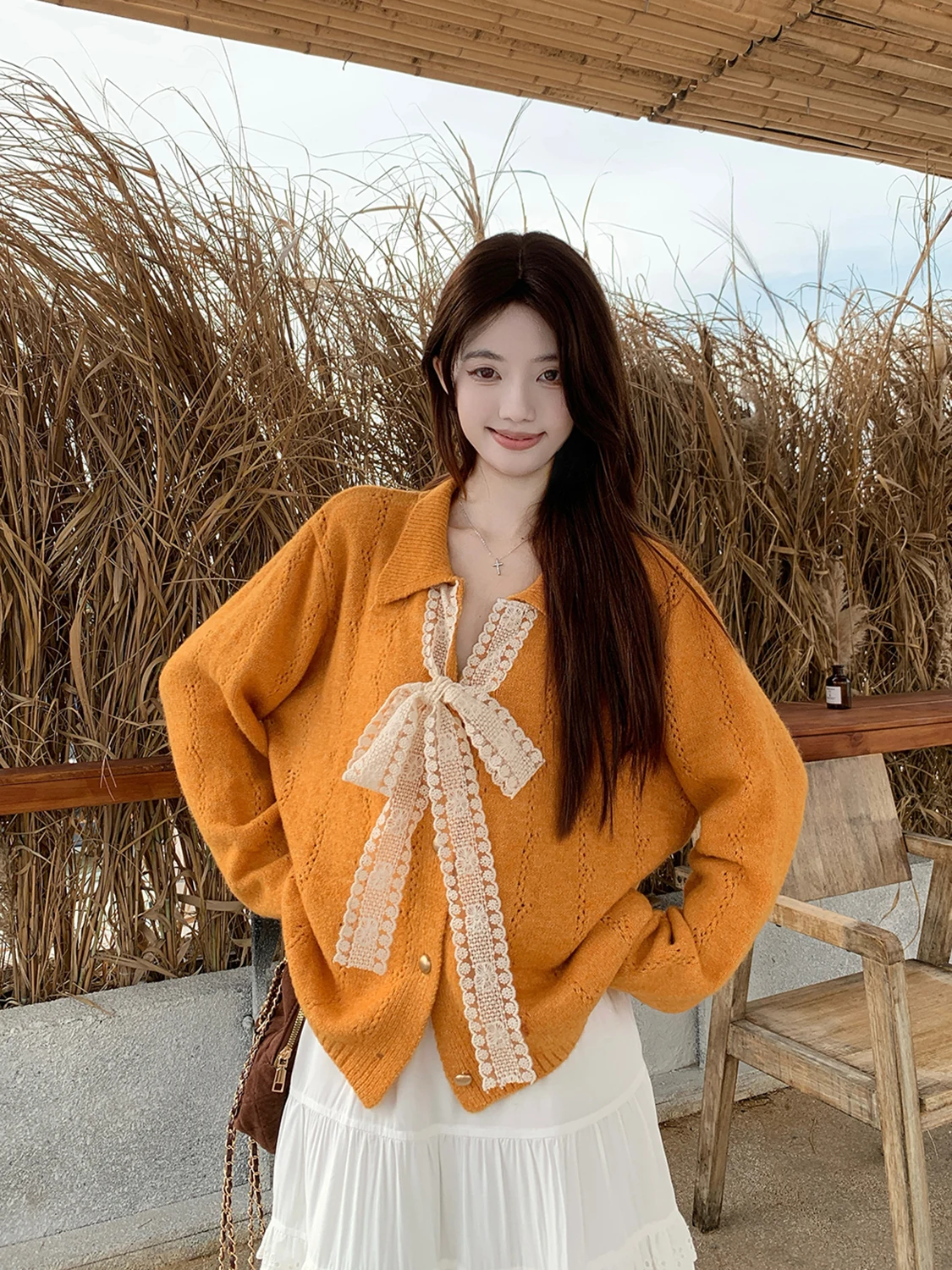 Свитер с кружевным узлом Gentle Breeze, женский вязаный открытый кардиган, топ маленького размера, осенний новый свободный крой, длинный S...
Свитер с кружевным узлом Gentle Breeze, женский вязаный открытый кардиган, топ маленького размера, осенний новый свободный крой, длинный S...