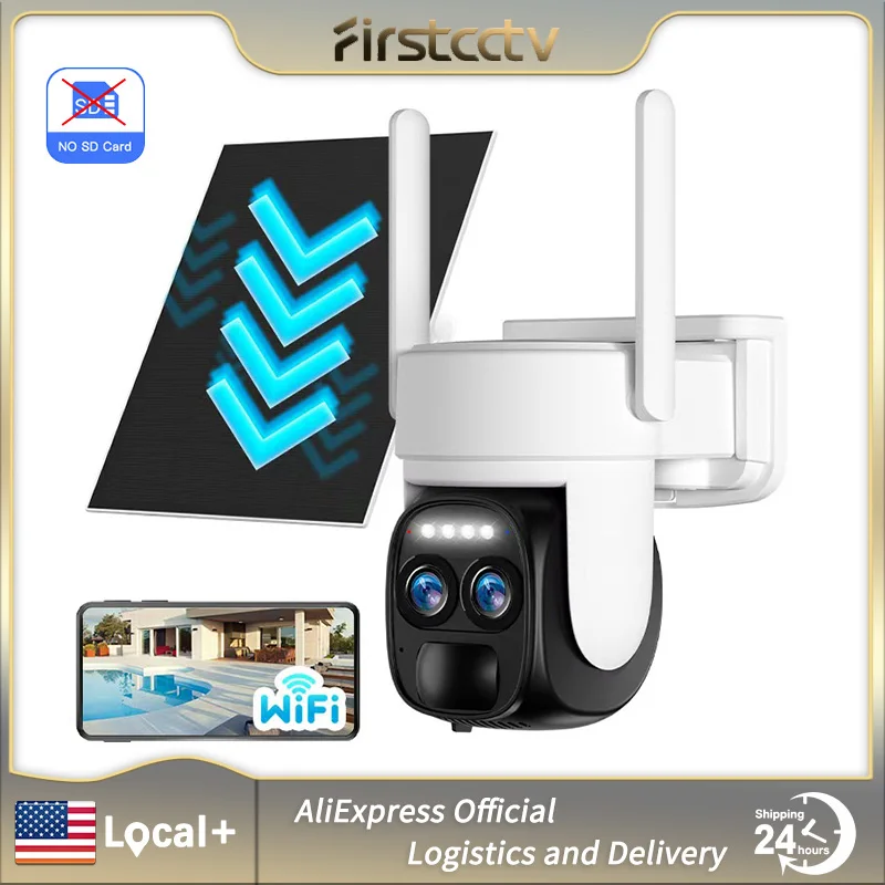 Уличная беспроводная Wi-Fi IP-камера FIRSTCCTV на солнечной энергии, 3 МП HD, со встроенным аккумулятором, для видеонаблюдения, с длительным временем автономной работы
Уличная беспроводная Wi-Fi IP-камера FIRSTCCTV на солнечной энергии, 3 МП HD, со встроенным аккумулятором, для видеонаблюдения, с длительным временем автономной работы