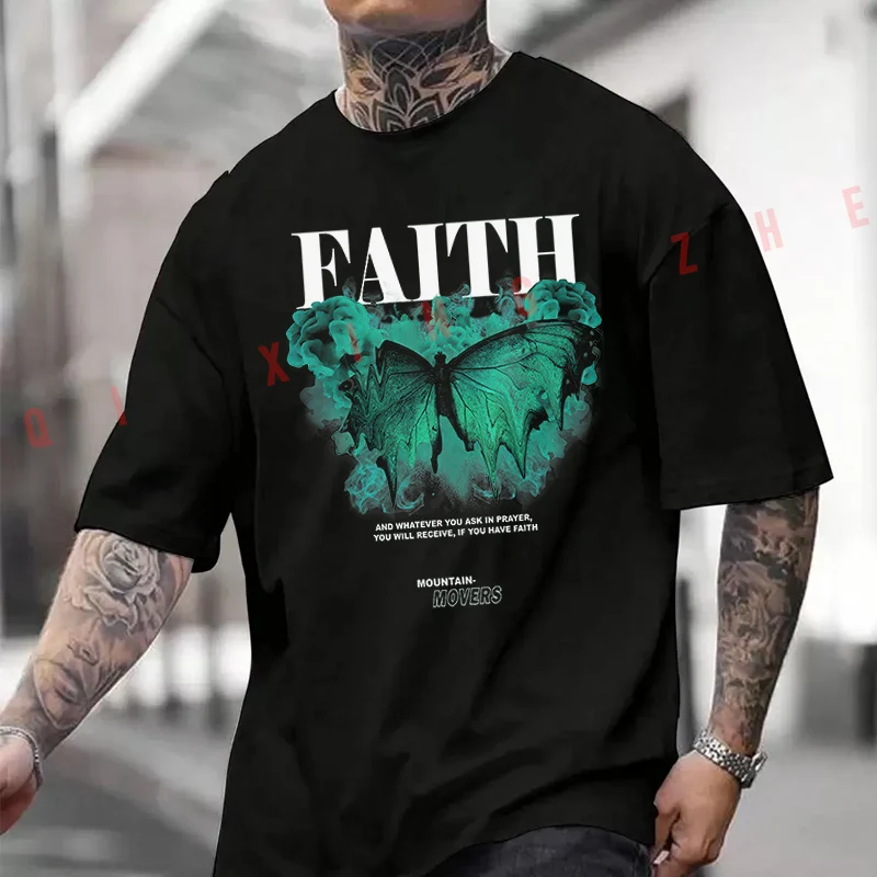Faith Graphic Design Motorcycle Printed T-Shirt Men's Fashion Short Sleeve Exquisite Design Essential Top Tees
Faith Graphic Design Motorcycle Printed T-Shirt Men's Fashion Short Sleeve Exquisite Design Essential Top Tees