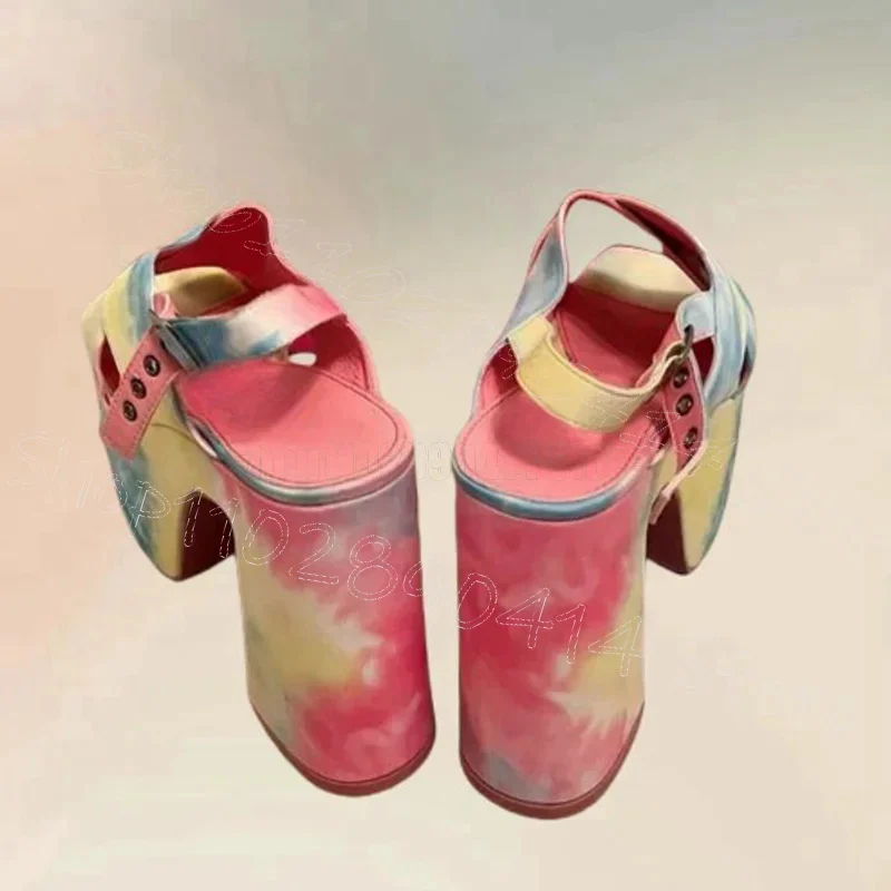 Gradient Color Painting Print Platform Sandals Buckle Strap Women Shoes Open Toe Party Banquet Dating 2025 Zapatos Para Mujere
Gradient Color Painting Print Platform Sandals Buckle Strap Women Shoes Open Toe Party Banquet Dating 2025 Zapatos Para Mujere