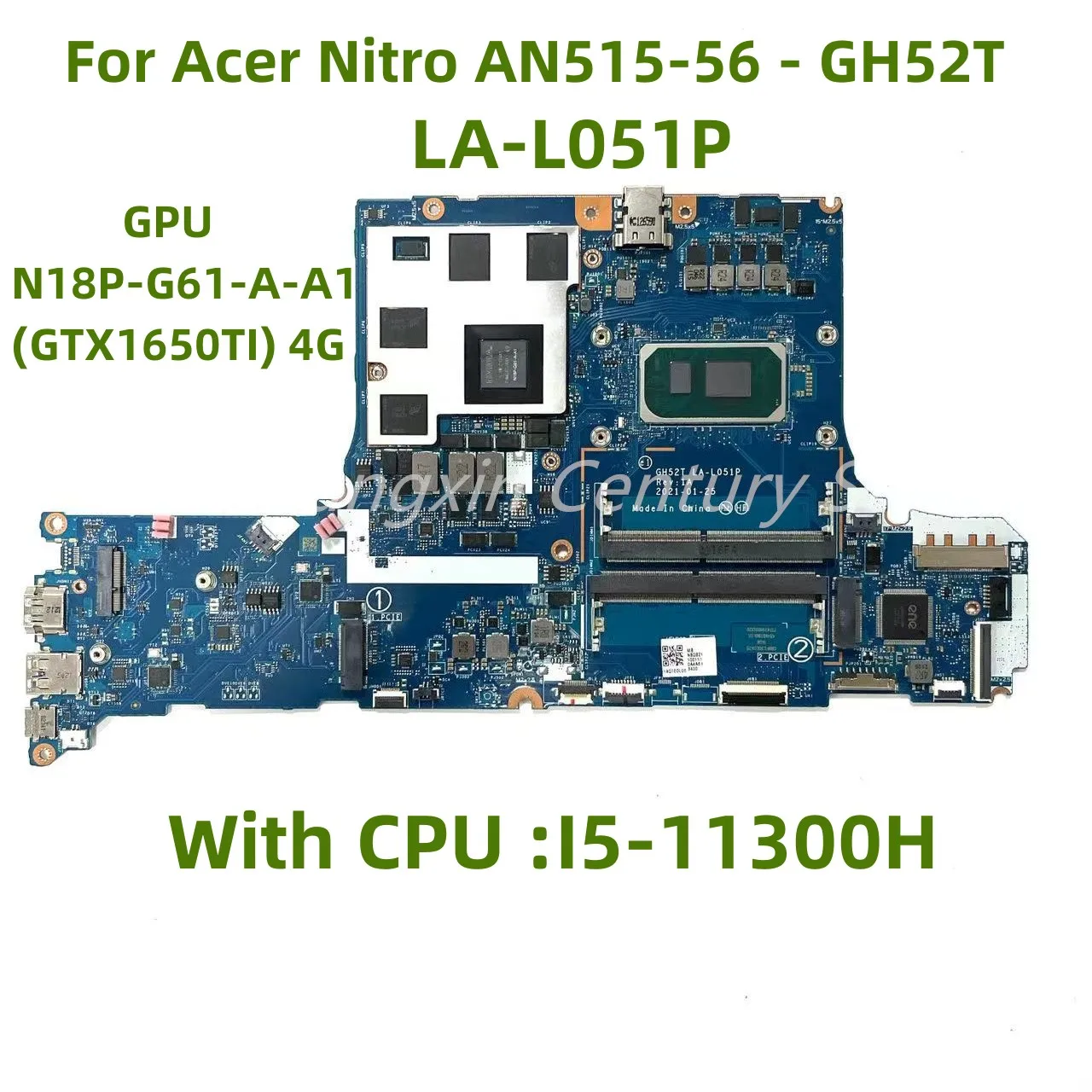 LA-L051P Is Suitable For Acer AN515-56-GH52T Laptop Motherboard With I5-11300H CPU GPU N18P-G61-A-A1(GTX1650TI) 4G 100% test
LA-L051P Is Suitable For Acer AN515-56-GH52T Laptop Motherboard With I5-11300H CPU GPU N18P-G61-A-A1(GTX1650TI) 4G 100% test
