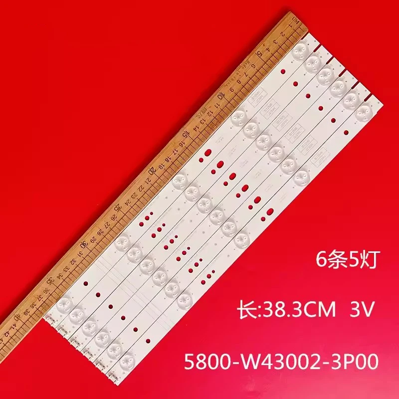 LED Backlight strip 5 lamp For 43L3650VM 43L5650VM 43LH5000 5800-W43002-3P00 VER2.00 3V/LED
LED Backlight strip 5 lamp For 43L3650VM 43L5650VM 43LH5000 5800-W43002-3P00 VER2.00 3V/LED