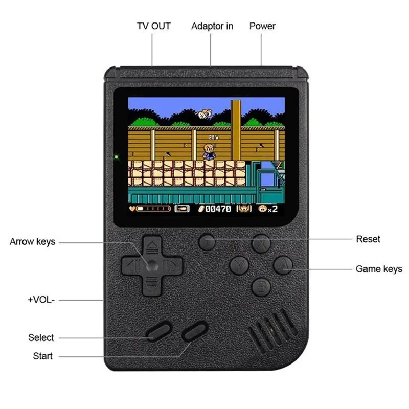 AS62 400-in-1 Video Game Console Retro Mini Game Plyer 3.0 Inch Color Pocket TV Game Console Dual Handheld Gamer Player-Blue
AS62 400-in-1 Video Game Console Retro Mini Game Plyer 3.0 Inch Color Pocket TV Game Console Dual Handheld Gamer Player-Blue