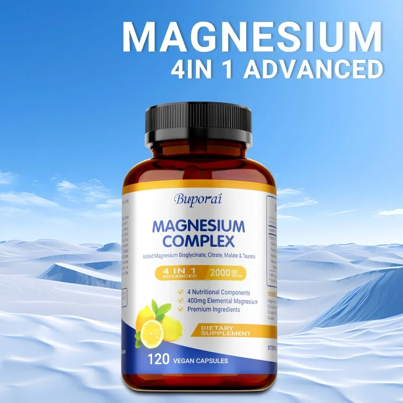 Magnesium Complex - Reduce Fatigue and Stress, Improves Sleep,Soothes Nerves, Supports Brain and Joint Health,Improves Immunity
Magnesium Complex - Reduce Fatigue and Stress, Improves Sleep,Soothes Nerves, Supports Brain and Joint Health,Improves Immunity