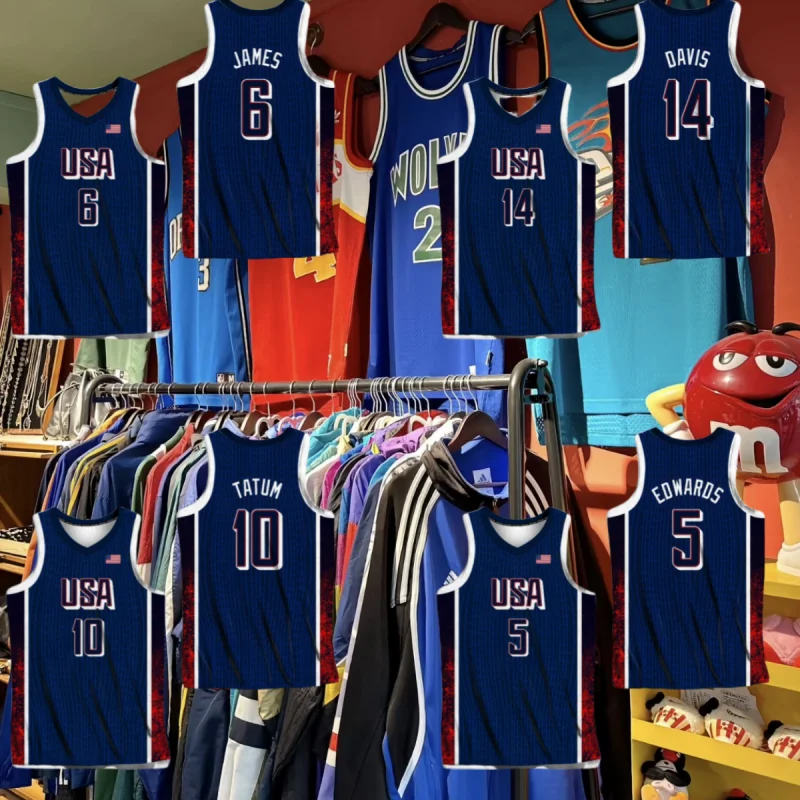 2024 New USA Basketball USA Fans Special Jersey Vest T-Shirt Men's Summer Sleeveless T-Shirt Set 3D Printed Moto Quick Drying
2024 New USA Basketball USA Fans Special Jersey Vest T-Shirt Men's Summer Sleeveless T-Shirt Set 3D Printed Moto Quick Drying