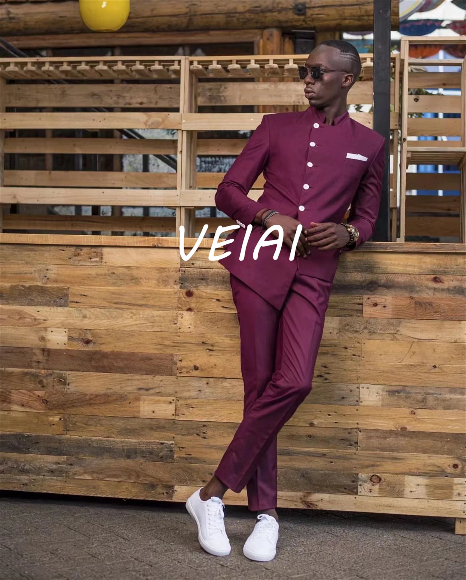 Men Suit Coat Pants Fashion Chinese Retro Style Wedding Groom Suit Stand Collar Classic Men Dress Burgundy Jacket Trousers
Men Suit Coat Pants Fashion Chinese Retro Style Wedding Groom Suit Stand Collar Classic Men Dress Burgundy Jacket Trousers