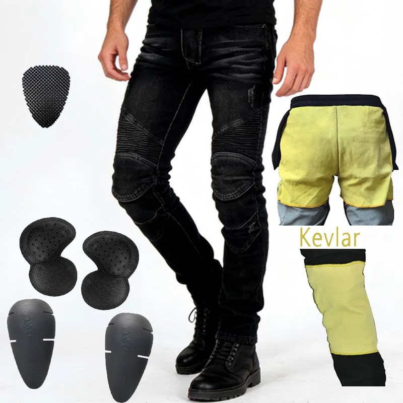 Kevlar Men Motorcycle Jeans Black Dirt Bike Offroad Protective Riding Pants Motorbike Trousers 02
Kevlar Men Motorcycle Jeans Black Dirt Bike Offroad Protective Riding Pants Motorbike Trousers 02
